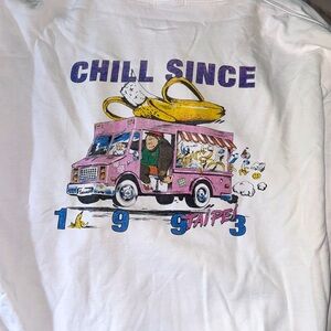 Brandy Melville One Size Oversized Chill Since White Sweatshirt